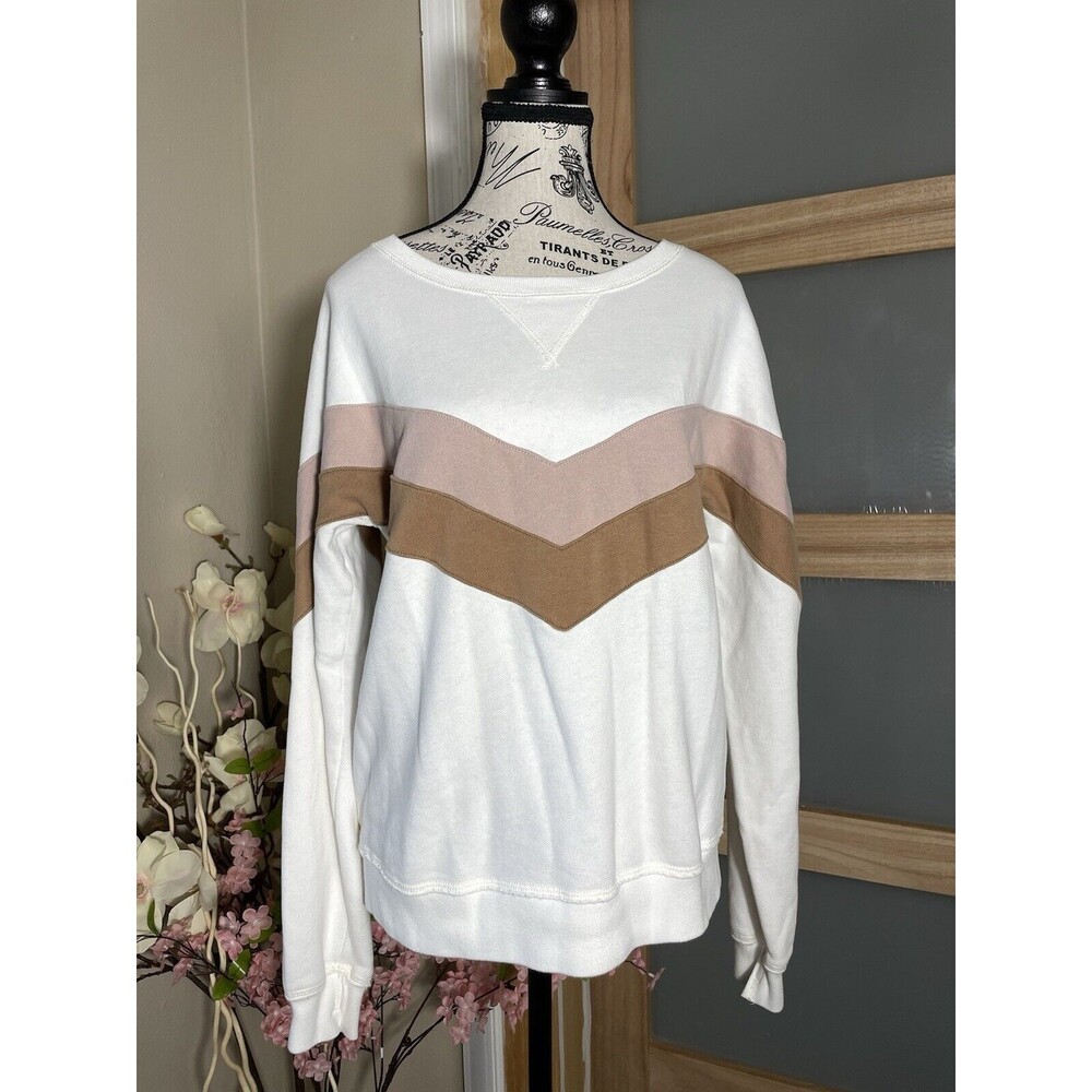 Abercrombie Colorblock Chevron Knit Sweater Women's Medium Long Sleeve Pullover